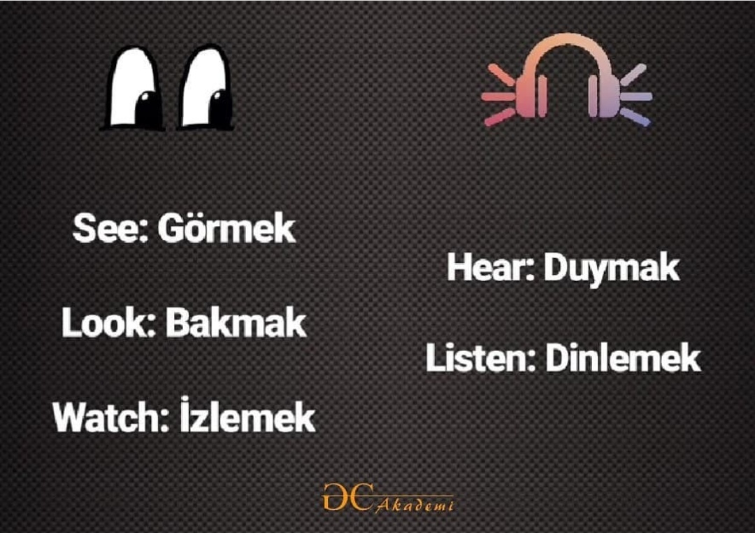 Görmek, bakmak ve izlemek; Duymak  ve dinlemek... Peki aralarındaki fark ne?